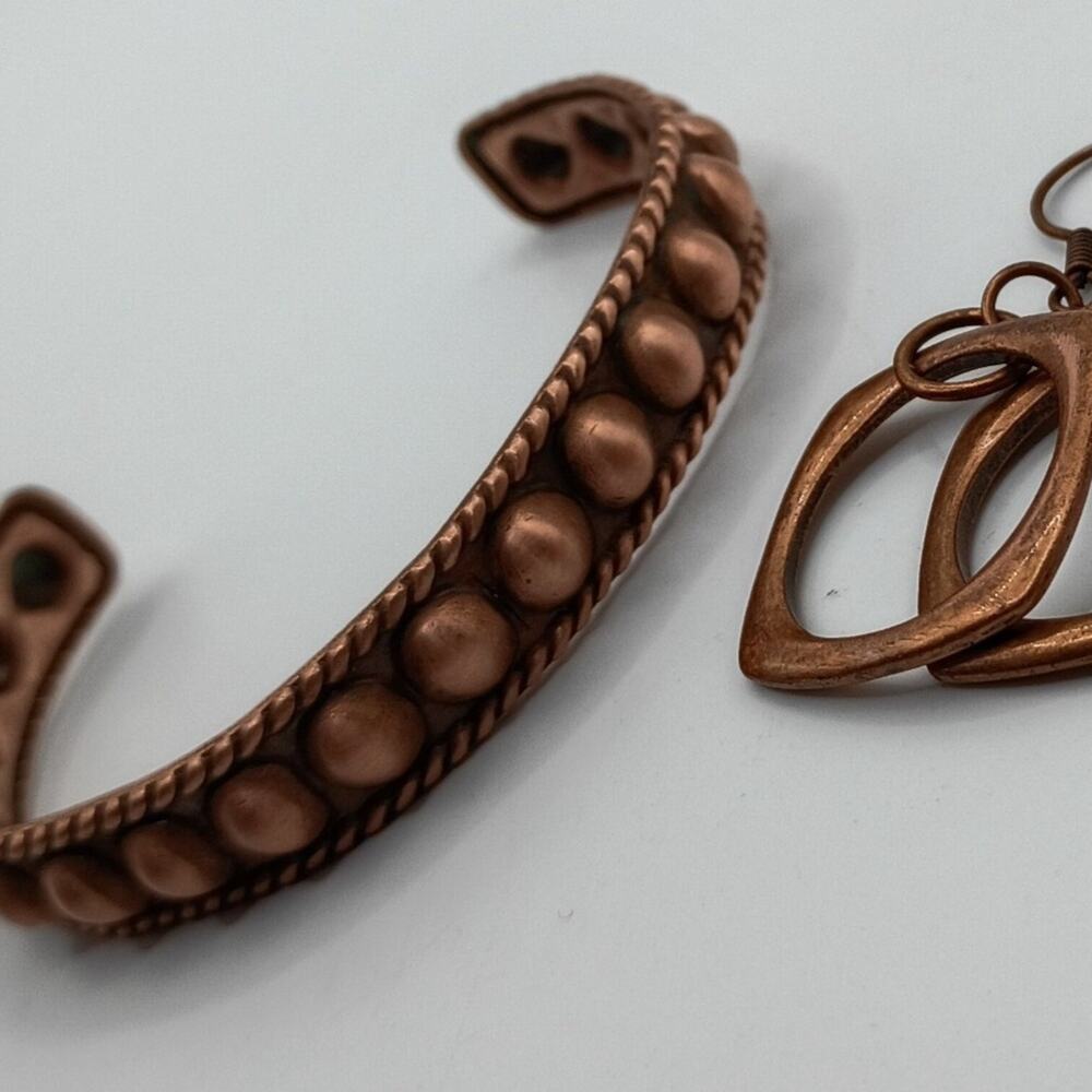 Vintage Solid Copper Southwestern Jewelry Set